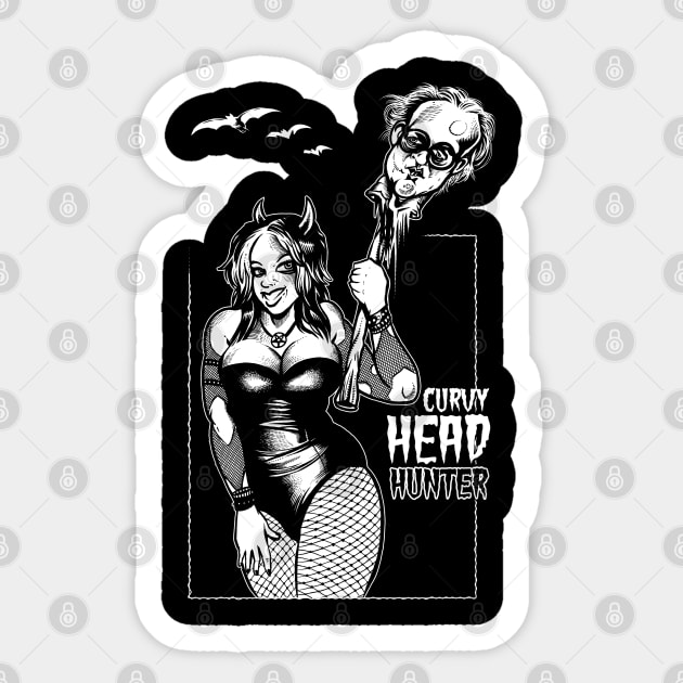 Curvy Head Hunter Sticker by wildsidecomix